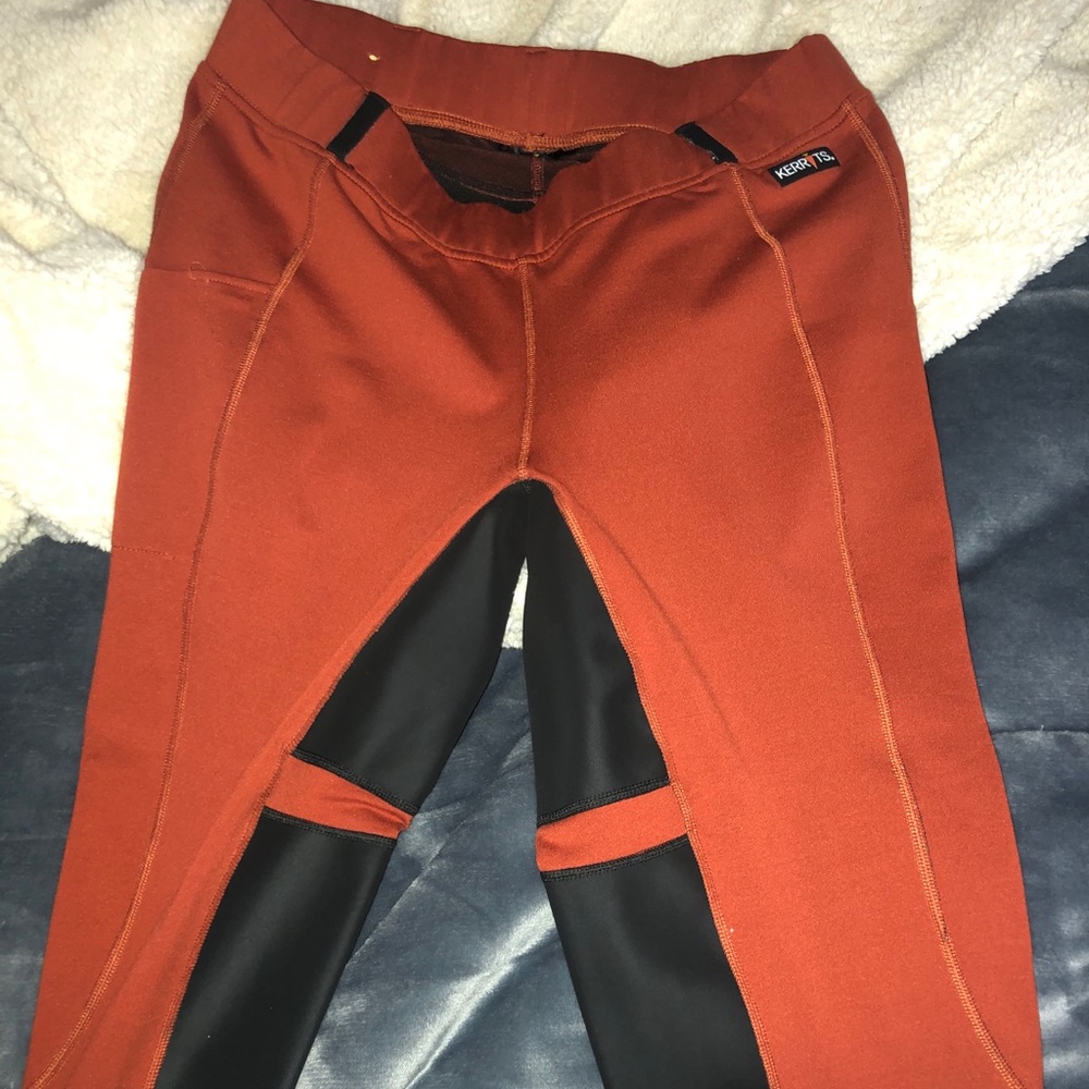 Orange Kerrits riding breeches